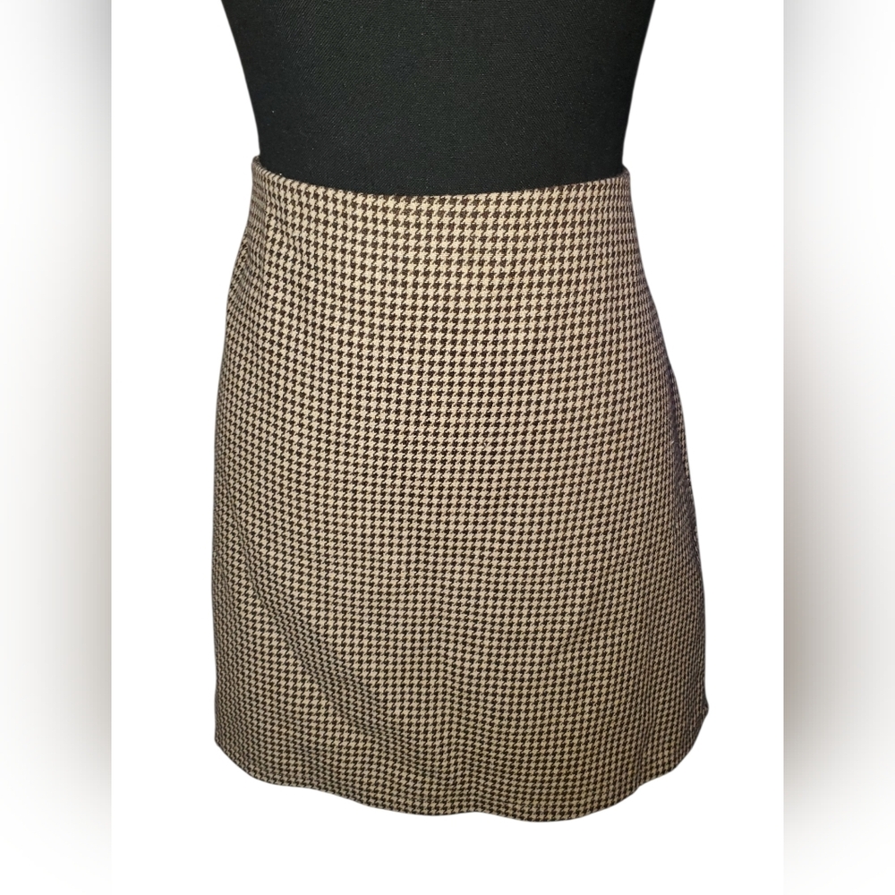 Womens XL Classic Houndstooth Skirt